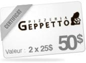 50$ - Geppetto Pizzeria – Montréal 